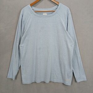 Noble Outfitters Shirt Mens 2XL Blue Cotton‎ Stretch Round Neck Raglan Sleeve